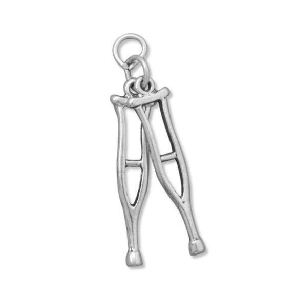 Pair of Crutches Charm - Picture 3 of 3